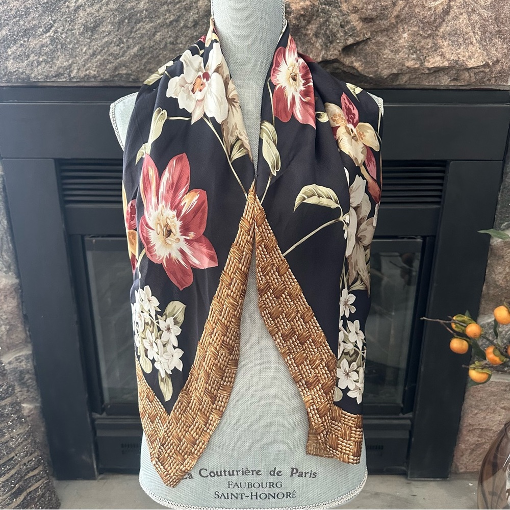 Chelsea Campbell Echo Floral Print Silk Scarf